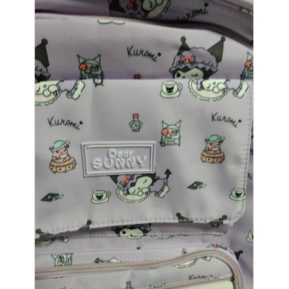 Kuromi Lavender Backpack Dear Sunny Hello Kitty Purple All Over Print AOP Girls - Picture 2 of 8